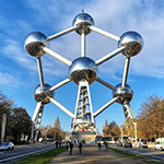 Picture of Atomium, landmark building in Brussels, Belgium