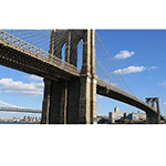 Picture of Brooklyn Bridge, crossing East River, between the boroughs of Manhattan and Brooklyn