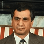 Picture of Babrak Karmal,  President of Afghanistan, 1979-86