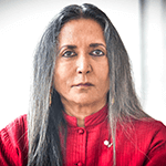 Picture of Deepa Mehta,  Elements Trilogy,  Fire (1996), Earth (1998), and Water (2005).