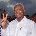 Picture of Desmond Hoyte,  President of Guyana, 1985-92