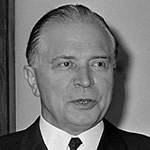 Picture of Gaston Eyskens,  Thrice Prime Minister of Belgium
