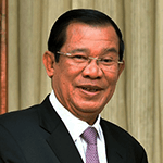 Picture of Hun Sen,  Prime Minister of Cambodia since 1985