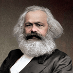 Picture of Karl Marx,  Das Kapital, Communist Manifesto
