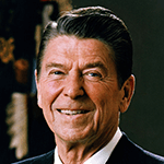 Picture of Ronald Reagan,  40th US President, 1981-89