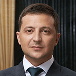 Picture of Volodymyr Zelenskyy,  president of Ukraine since 2019